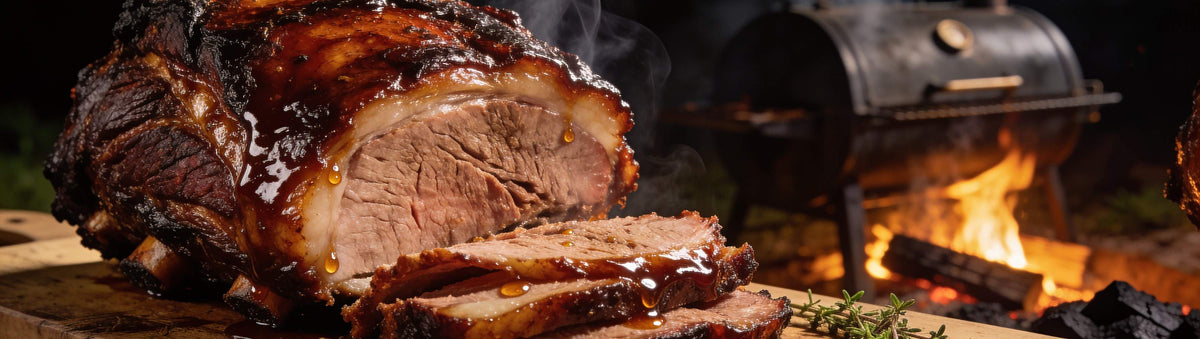 Blues Hog Smokey Mountain banner — Big-bottle sweet-and-smoky flavour for every backyard cook - thick, rich, no heat.