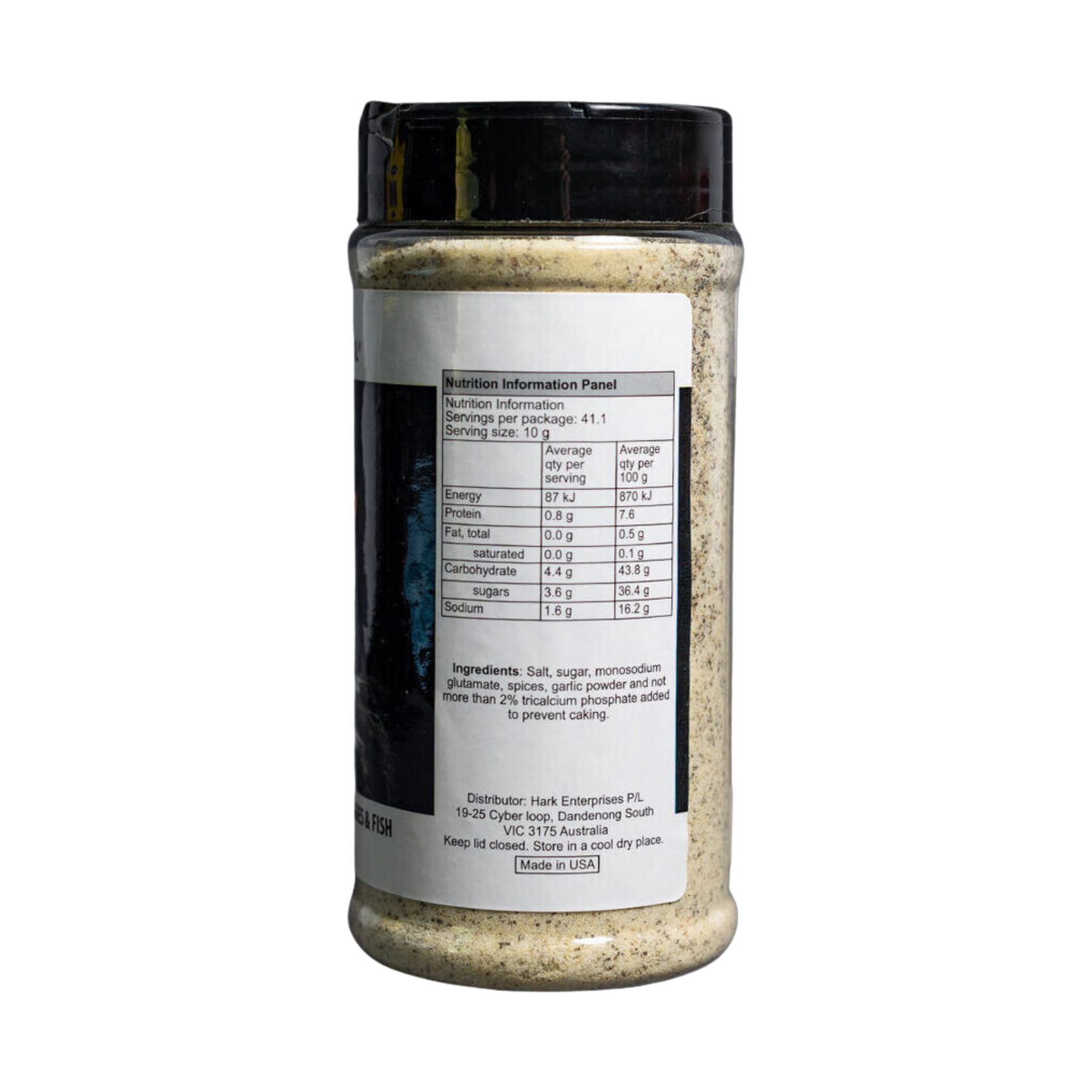 Boars Night Out White Lightning 411g shaker, left angle view