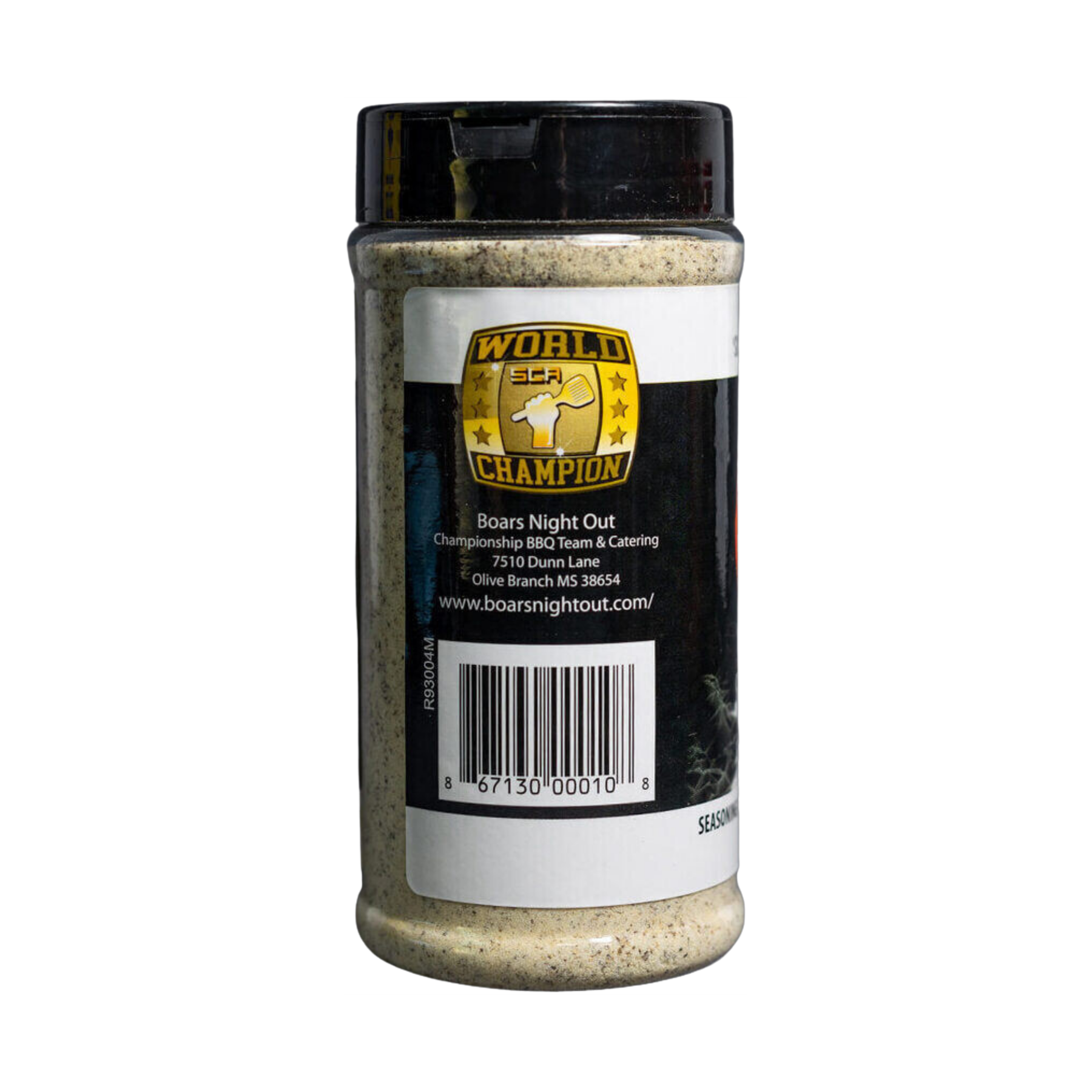 Boars Night Out White Lightning 411g shaker, right angle view
