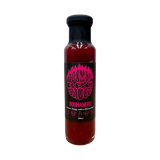 Booma's BBQ Boomenero spicy habanero BBQ sauce 250ml, transparent bottle