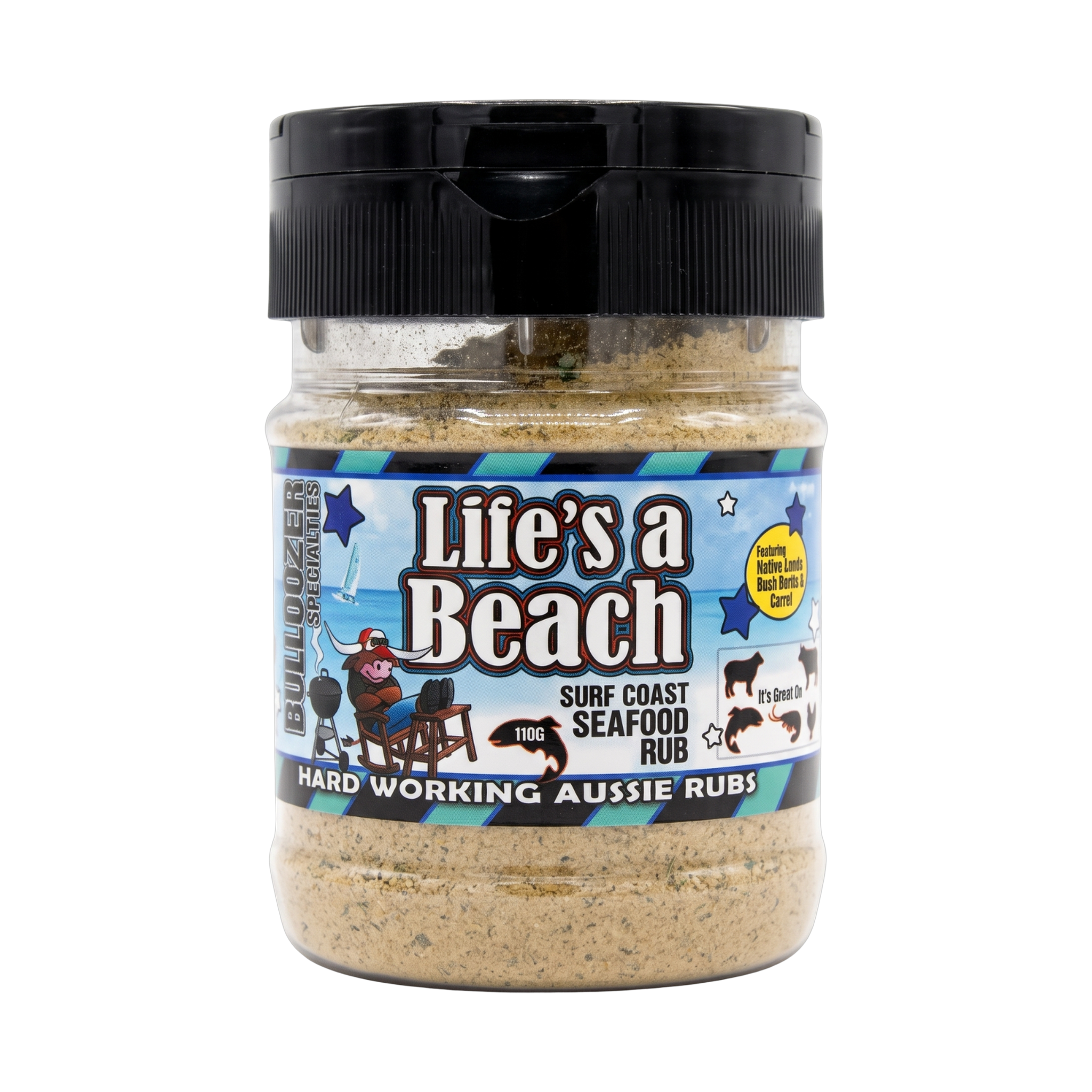 Bulldozer BBQ Life's a Beach Seafood Rub front