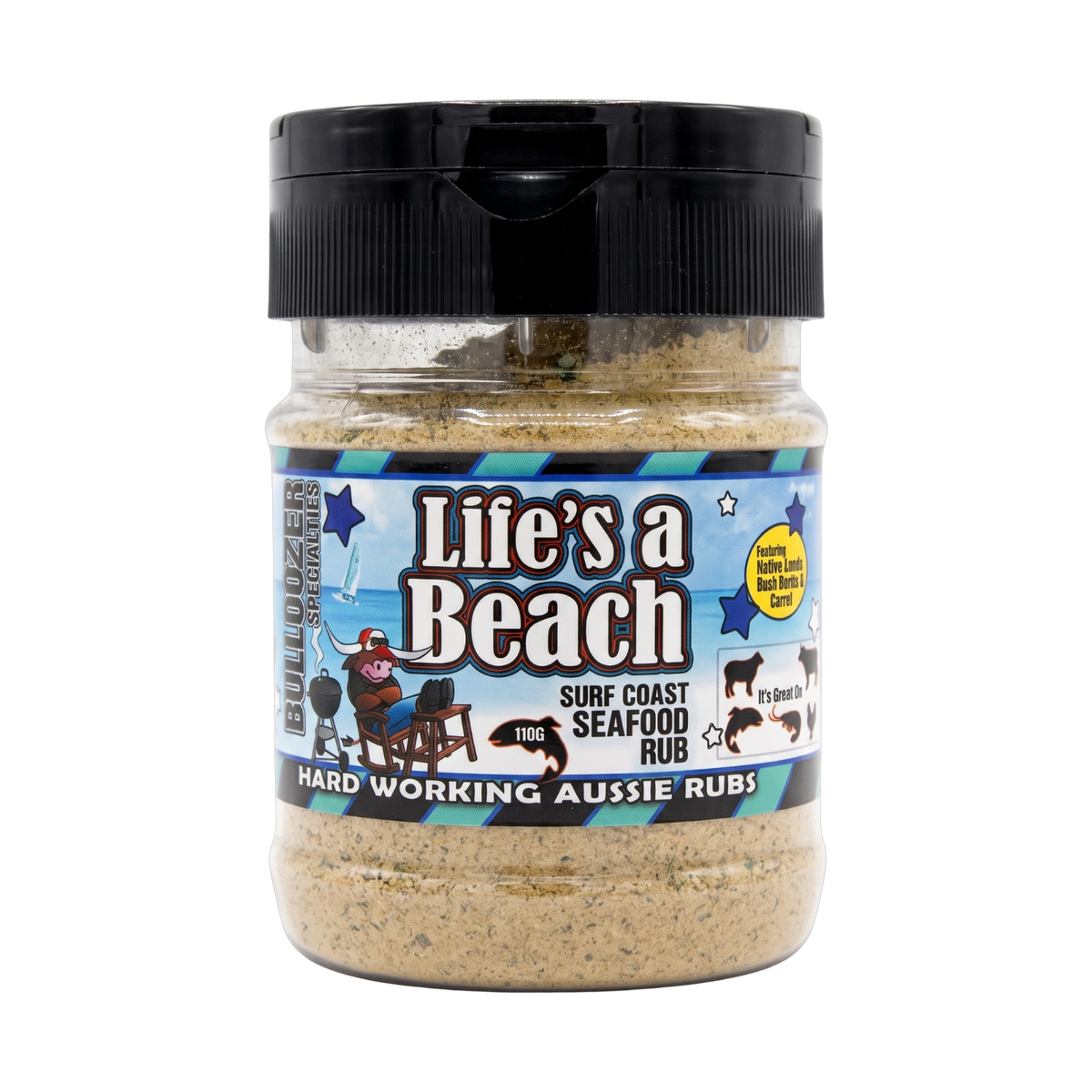 Bulldozer BBQ Life's a Beach Seafood Rub front