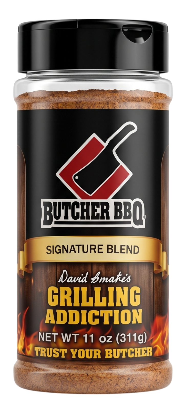 Butcher BBQ Grilling Addiction all-purpose BBQ rub, 311g shaker