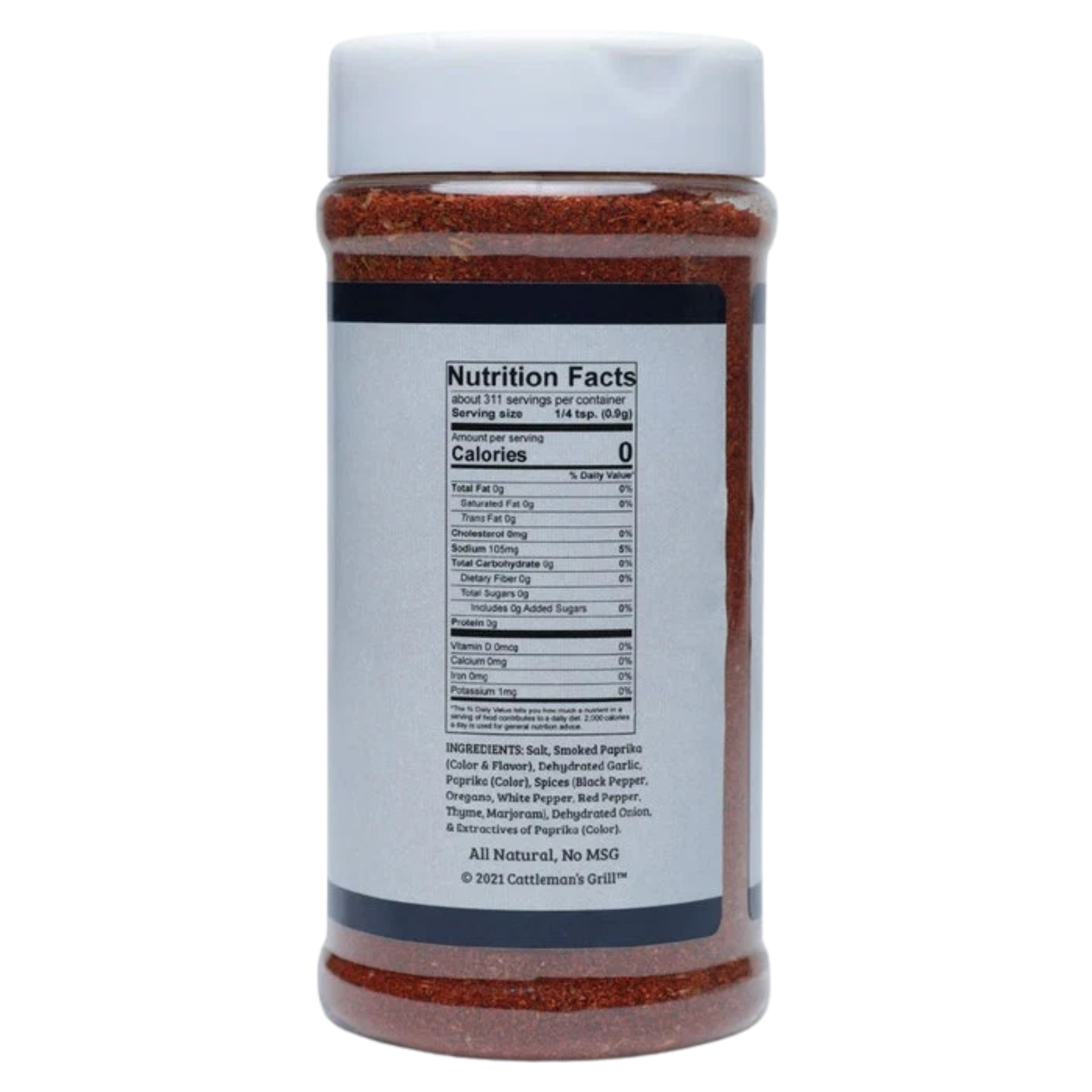Cattleman's Grill Blackening Seasoning 281g steak rub — left turn view