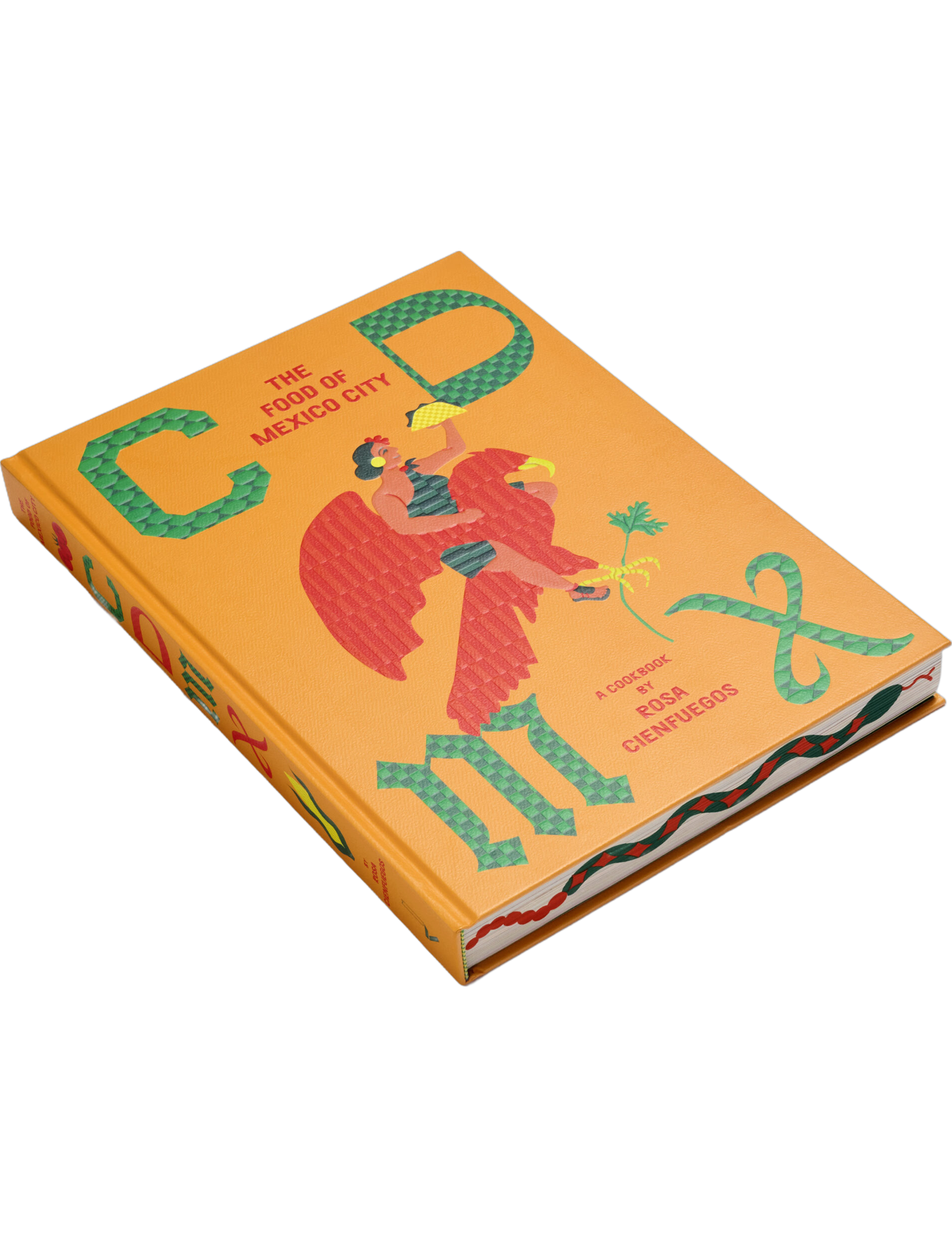 CDMX by Rosa Cienfuegos hardback cookbook — angled view of the book