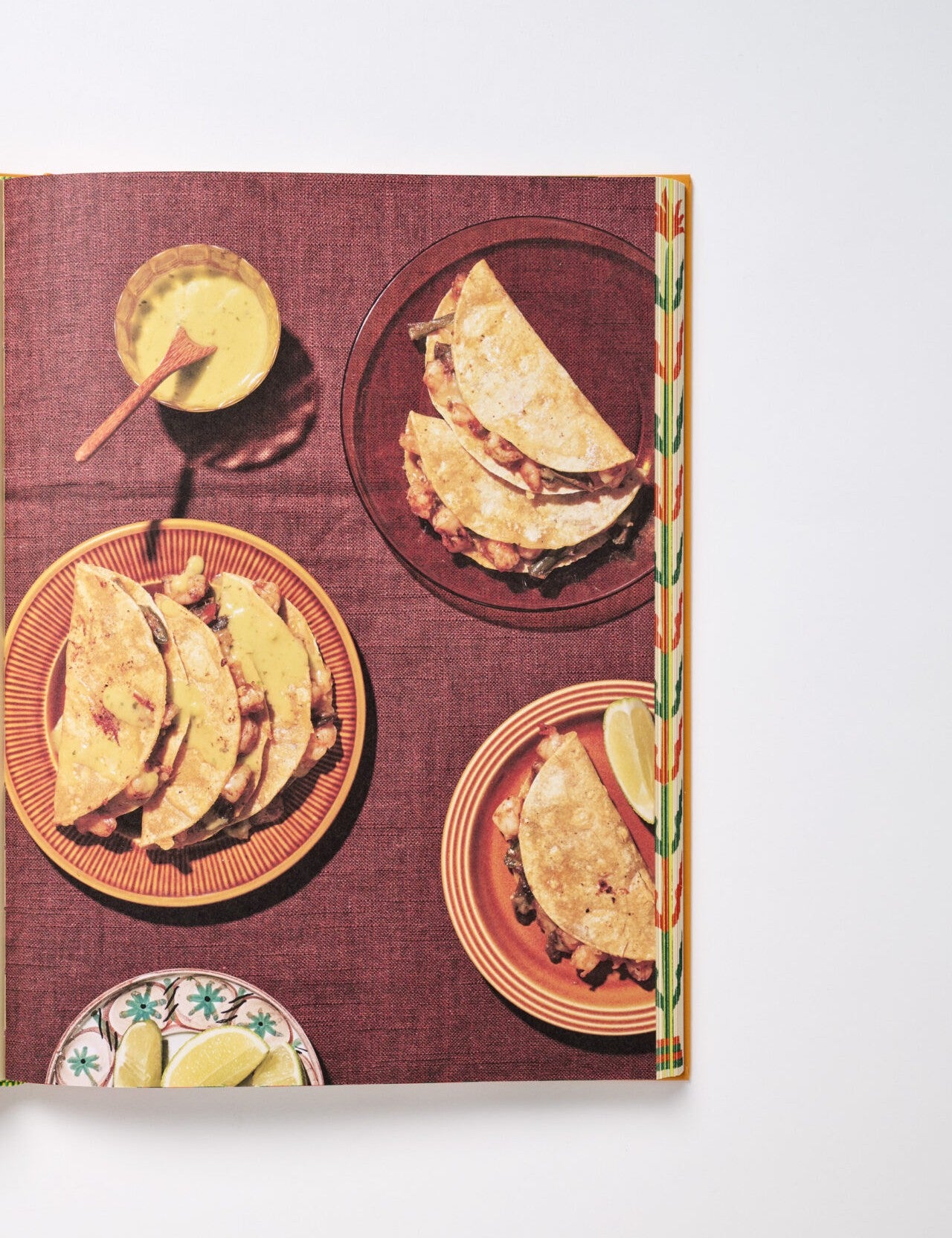CDMX by Rosa Cienfuegos hardback cookbook — Tacos Gobernador cheesy prawn tacos page