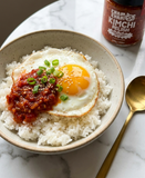 ChamCham Kimchi Relish with rice and fried egg