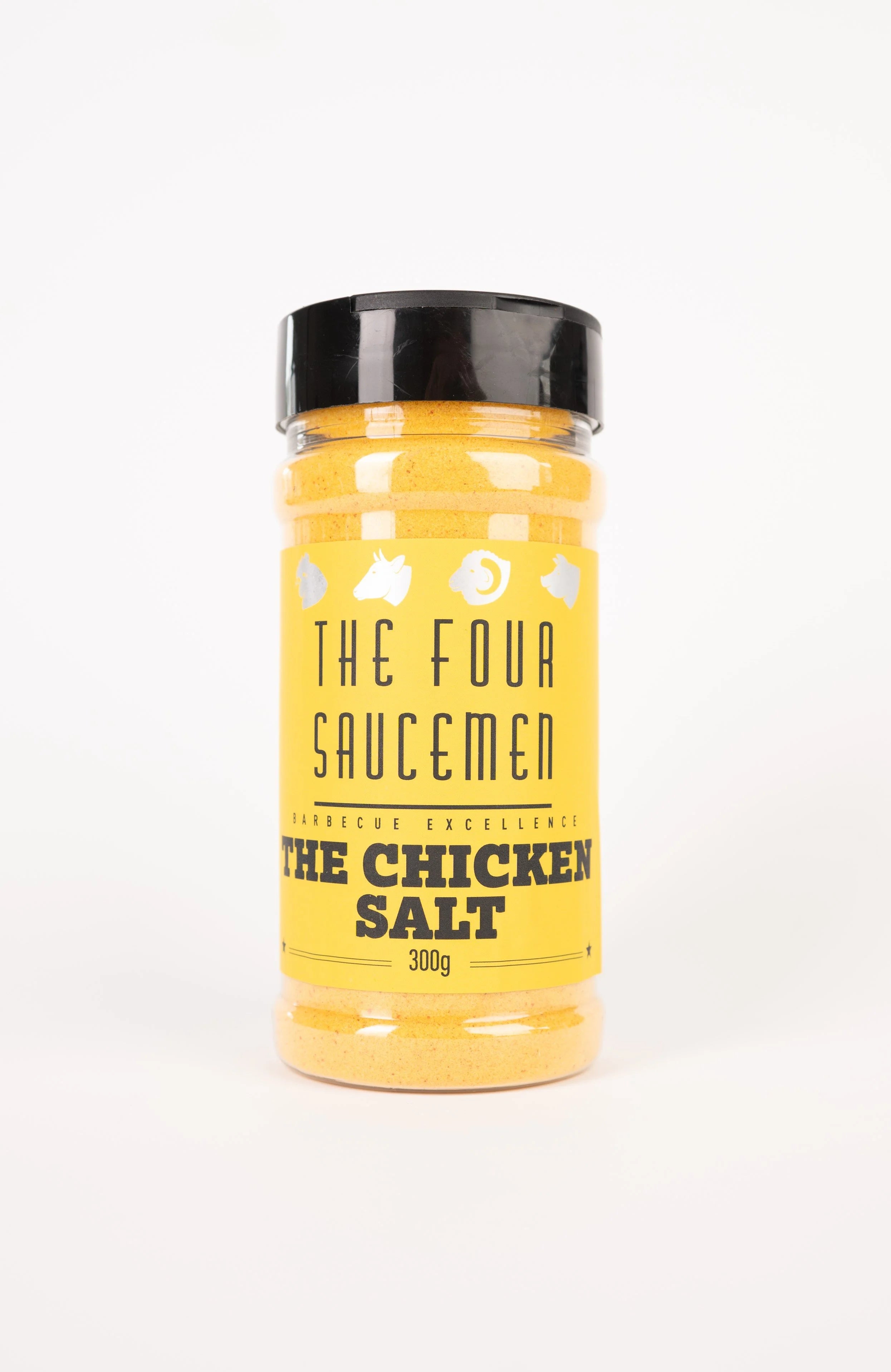 FOUR SAUCEMEN The Chicken Salt 300g front of shaker
