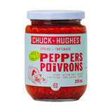 Chuck Hughes Mild Pepper Spread 375ml roasted pepper spread — front of jar on transparent background
