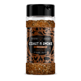 Coast n Smoke South West rub 180g, front of shaker on transparent background