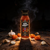 Cobra Chilli Garlic Habanero Chilli Sauce Hot 250ml Hot Sauce — styled hero beauty shot in the Cobra Chilli dark gothic western aesthetic
