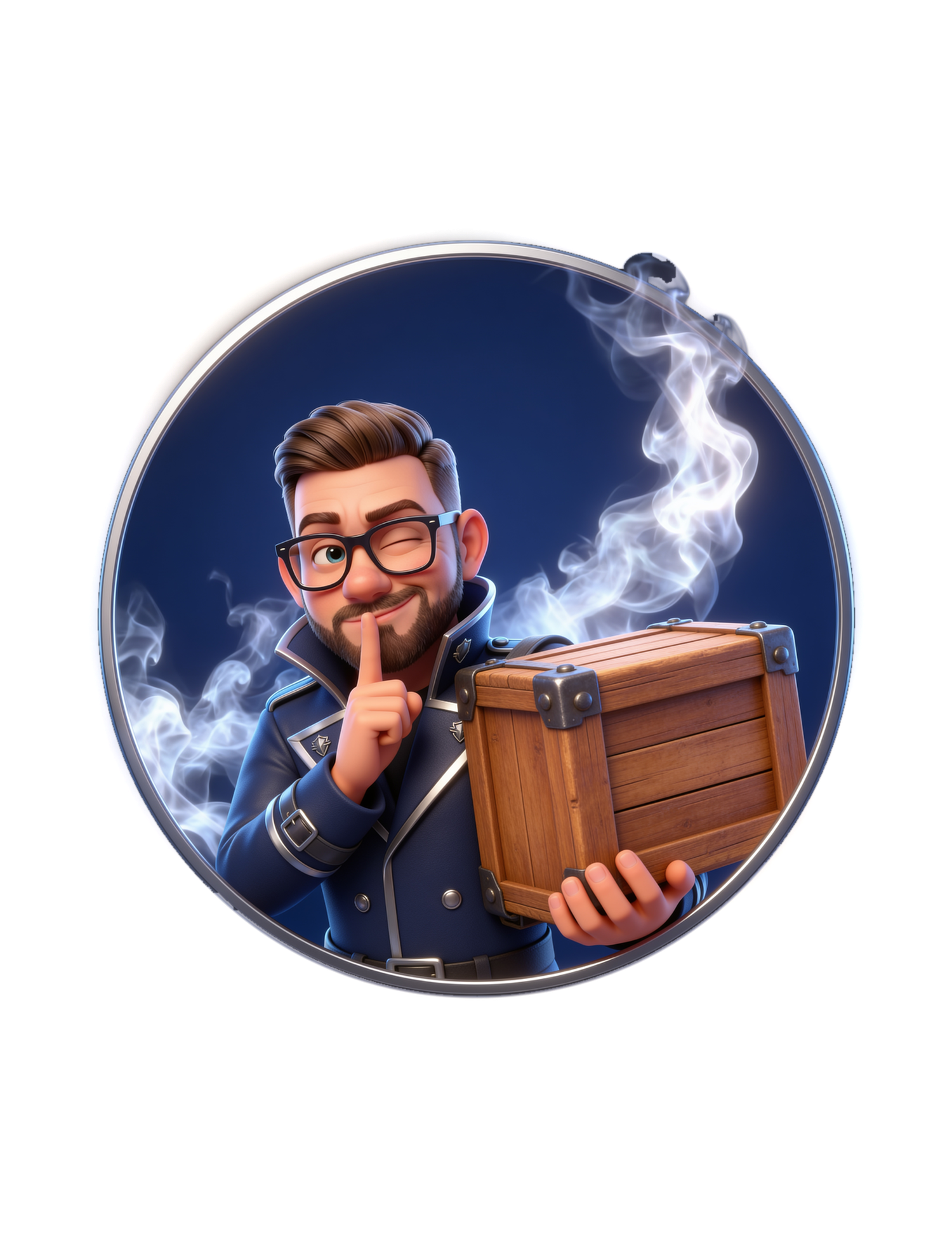 Darryl Rubb, the Rub Smuggler, with a Contraband Club crate — The Mystery Crate