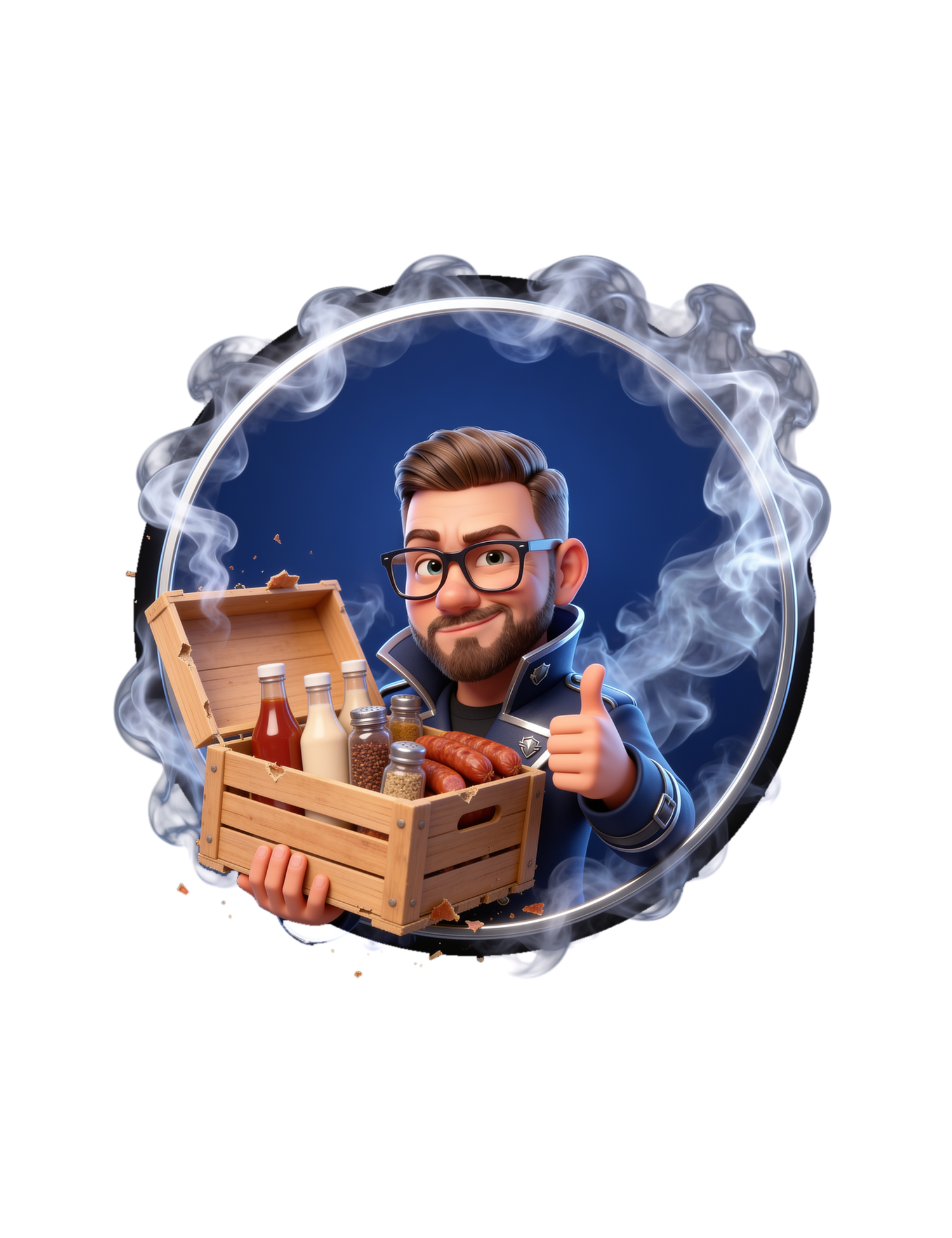 Darryl Rubb, the Rub Smuggler, with a Contraband Club crate — The Quartermaster