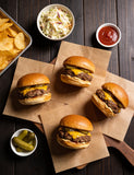 The Stowaway lifestyle — weeknight smash burger dinner with chips and coleslaw