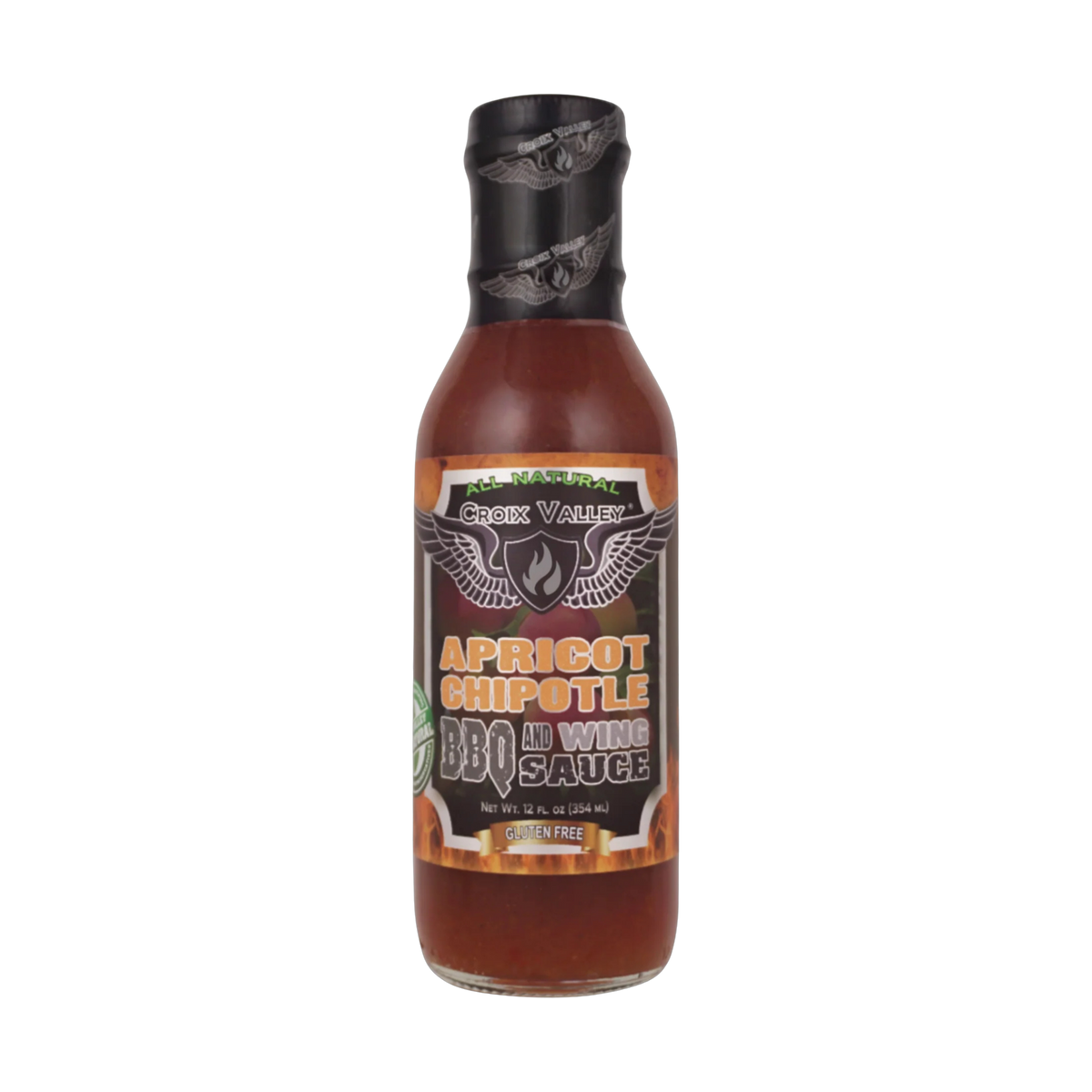 CROIX VALLEY: Apricot Chipotle BBQ & Wing Sauce | BBQ & Wing Sauce | 355ml (12oz) bottle