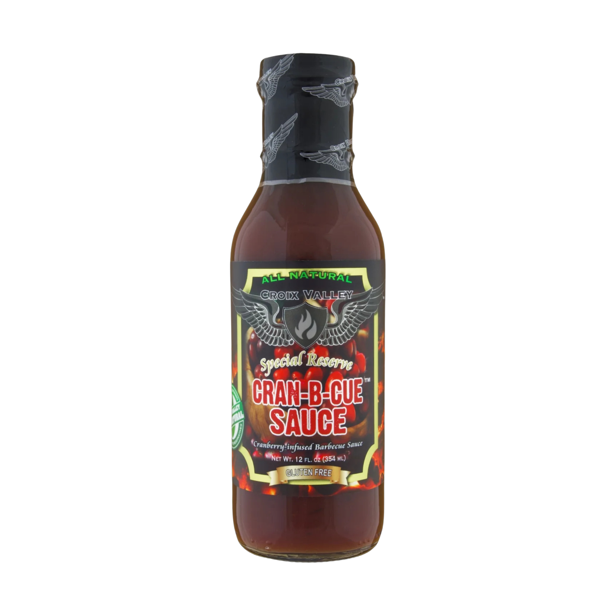 CROIX VALLEY: Cran-B-Cue™ BBQ Sauce | BBQ Sauce | 355ml (12oz) glass bottle