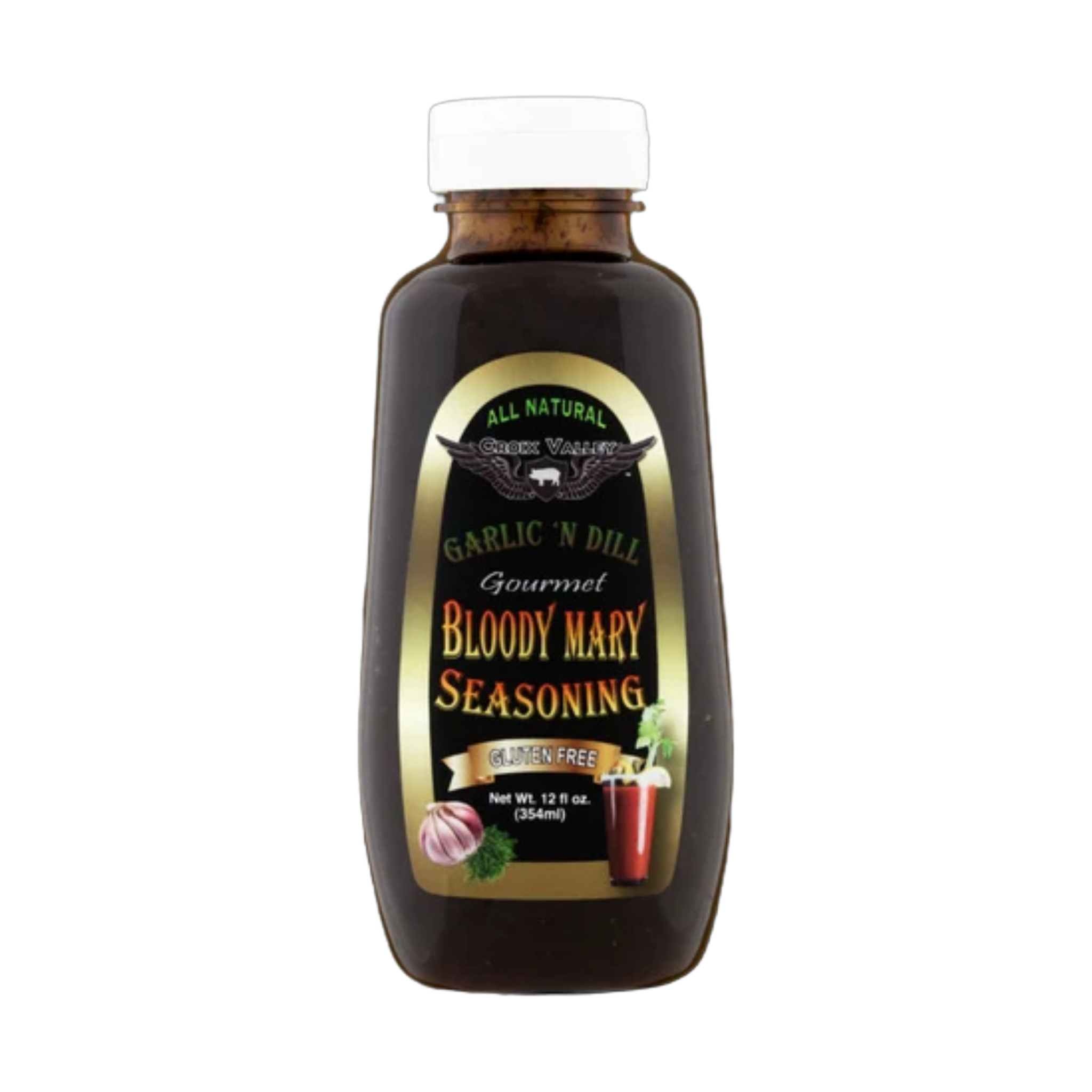 CROIX VALLEY: Garlic n Dill Bloody Mary Seasoning | Bloody Mary Seasoning | 355ml (12oz) bottle