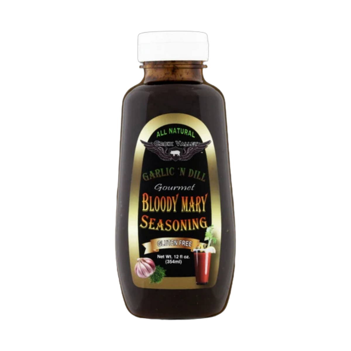CROIX VALLEY: Garlic n Dill Bloody Mary Seasoning | Bloody Mary Seasoning | 355ml (12oz) bottle