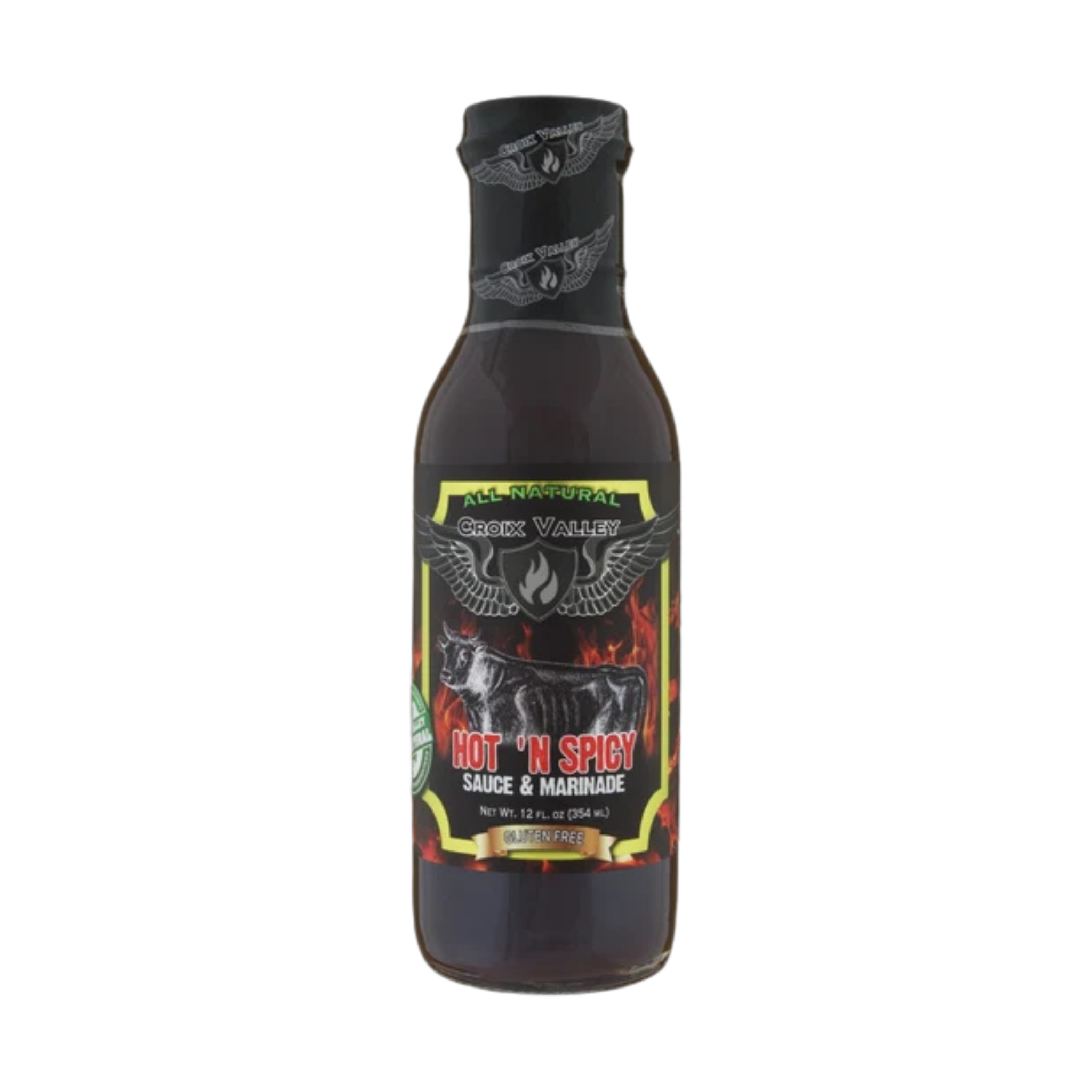 CROIX VALLEY: Hot 'n Spicy Sauce & Marinade | Marinade | 355ml (12oz) glass bottle