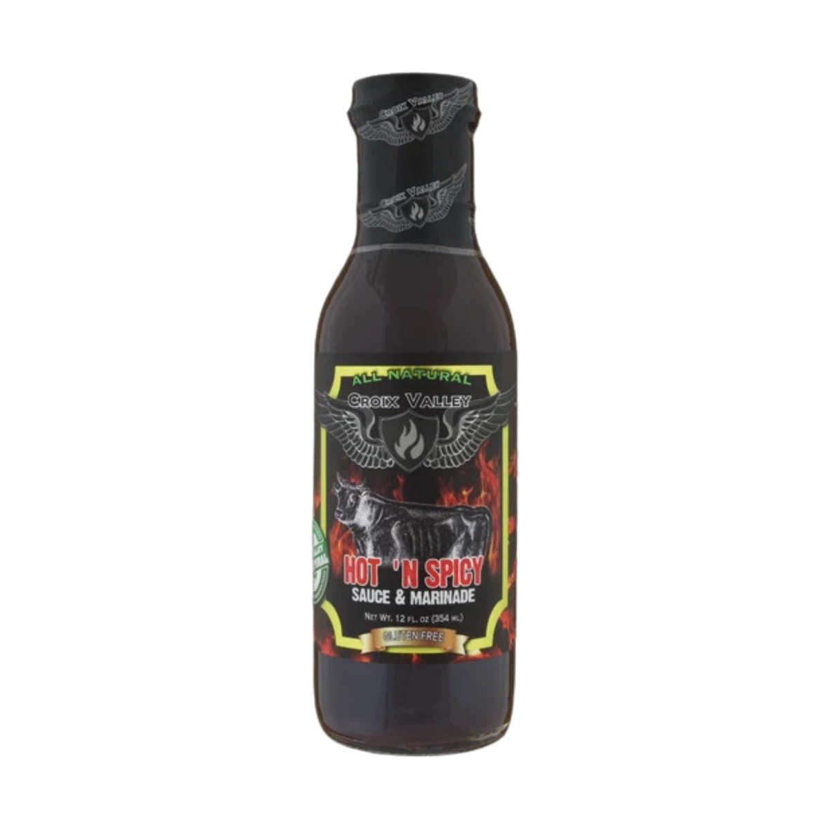 CROIX VALLEY: Hot 'n Spicy Sauce & Marinade | Marinade | 355ml (12oz) glass bottle
