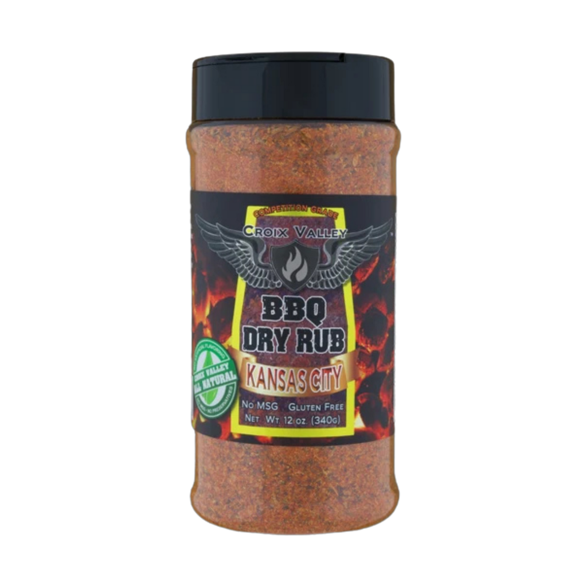 CROIX VALLEY: Kansas City BBQ Dry Rub | Kansas City-Style BBQ Rub | 340g (12oz) Shaker
