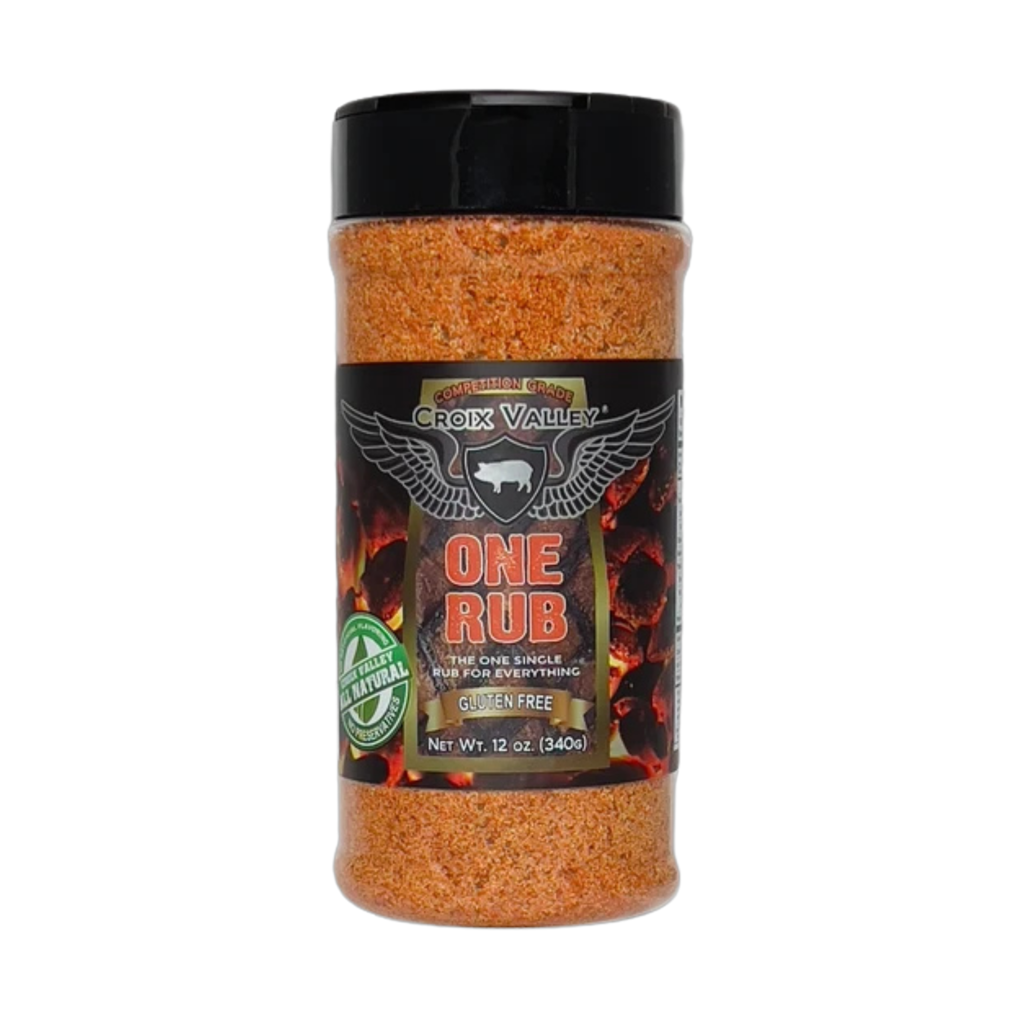 CROIX VALLEY: One Rub | Competition All-Purpose BBQ Rub | 340g (12oz) Shaker