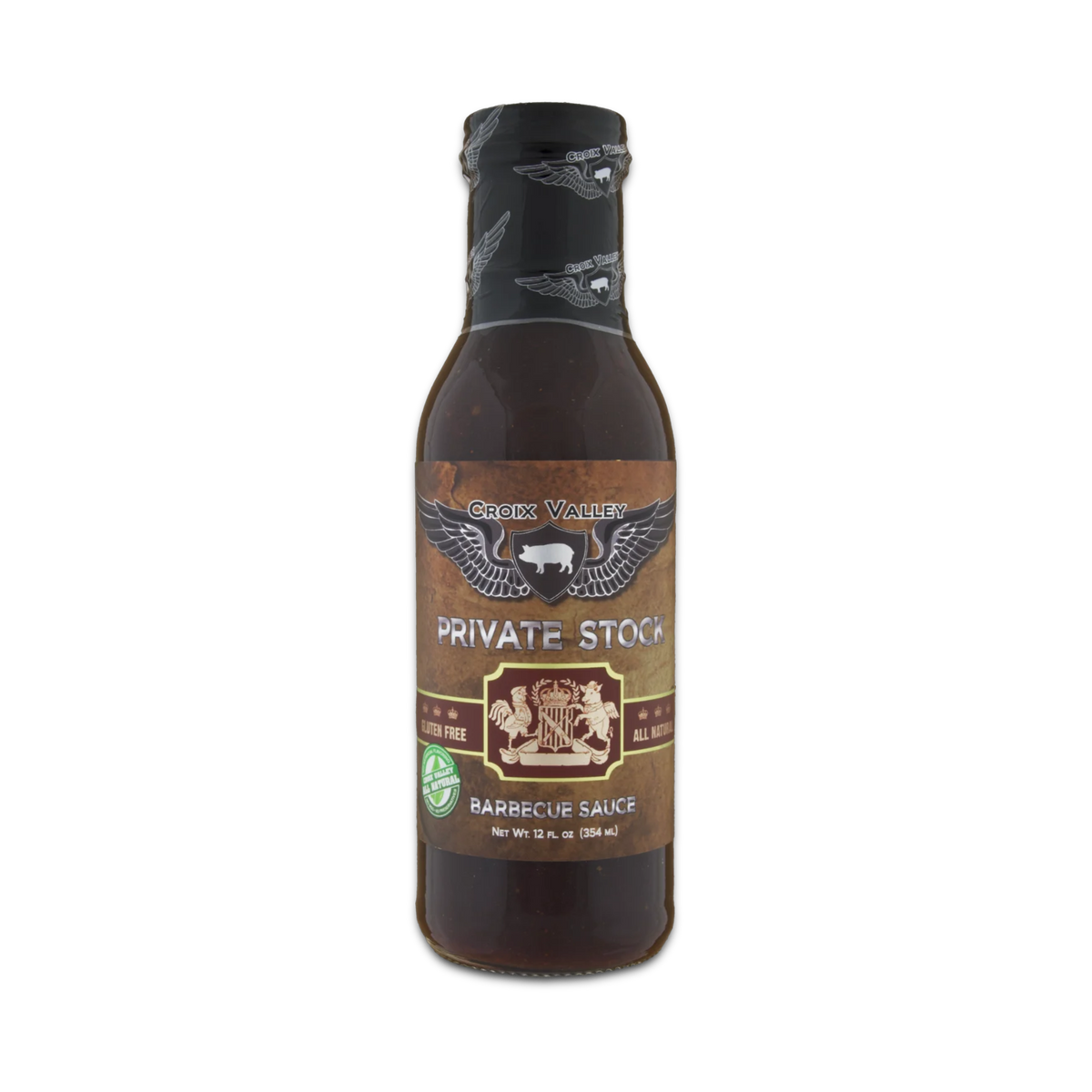 CROIX VALLEY: Private Stock Barbecue Sauce | BBQ Sauce | 355ml (12oz) glass bottle