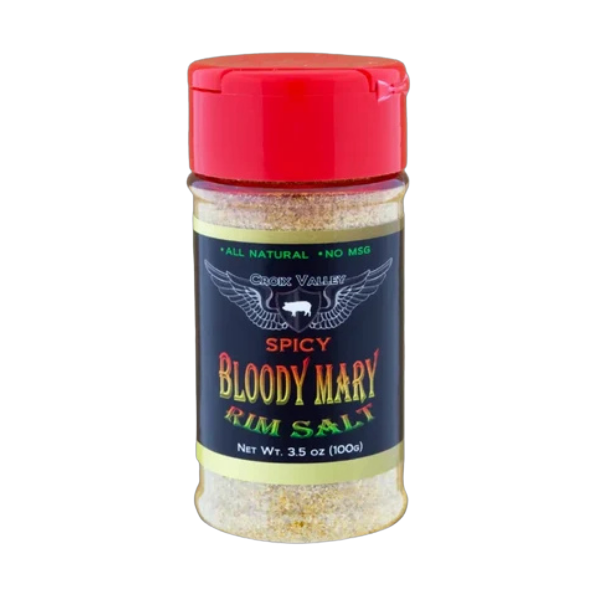 CROIX VALLEY: Spicy Bloody Mary Rim Salt | Bloody Mary Rim Salt | 99g (3.5oz) shaker