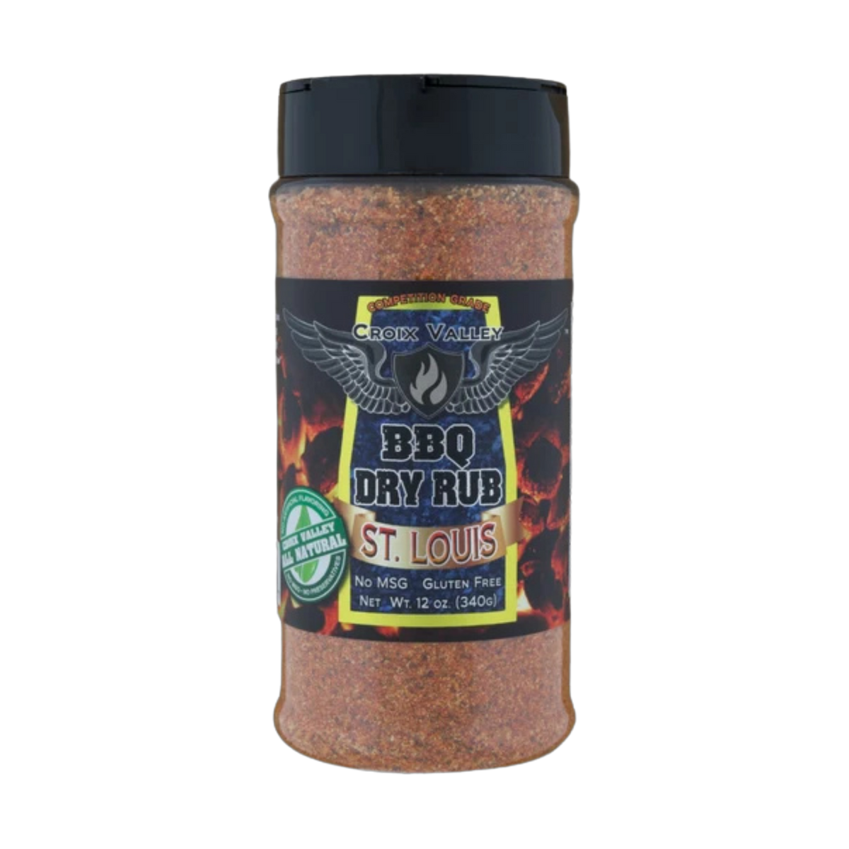 CROIX VALLEY: St. Louis BBQ Dry Rub | St. Louis-Style BBQ Rub | 340g (12oz) Shaker
