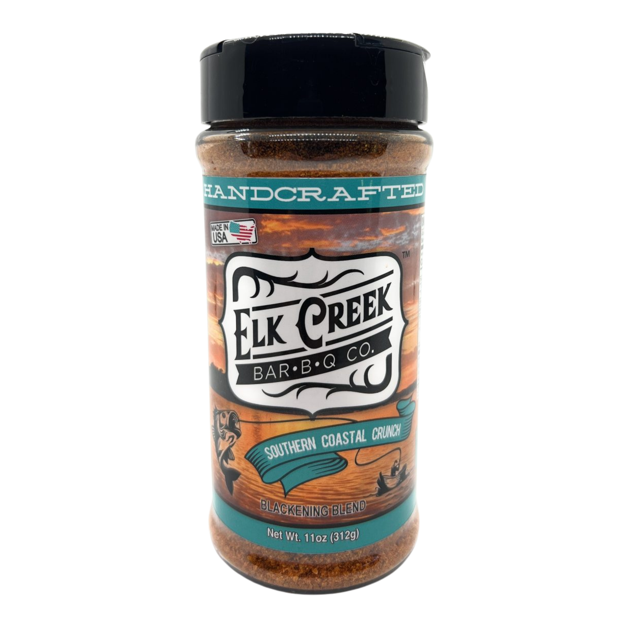 Elk Creek Southern Coastal Crunch Seasoning seasoning, front of pack on transparent background
