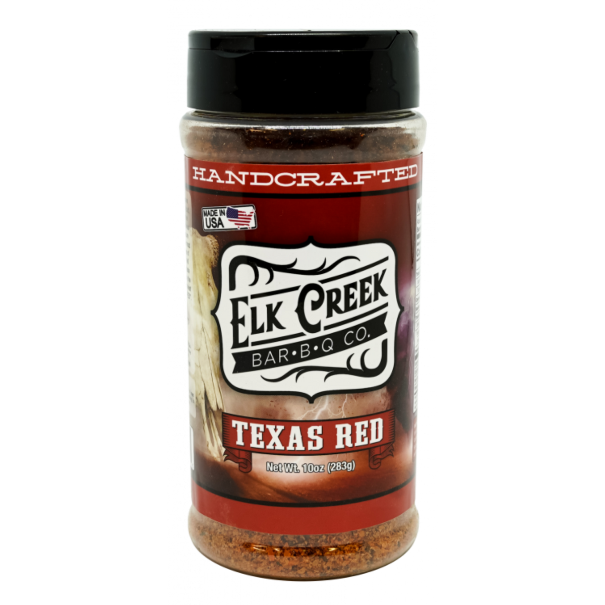 Elk Creek Texas Red Rub rub, front of pack on transparent background