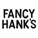 Fancy Hanks barbecue brand logo, bold black wordmark, on transparent background