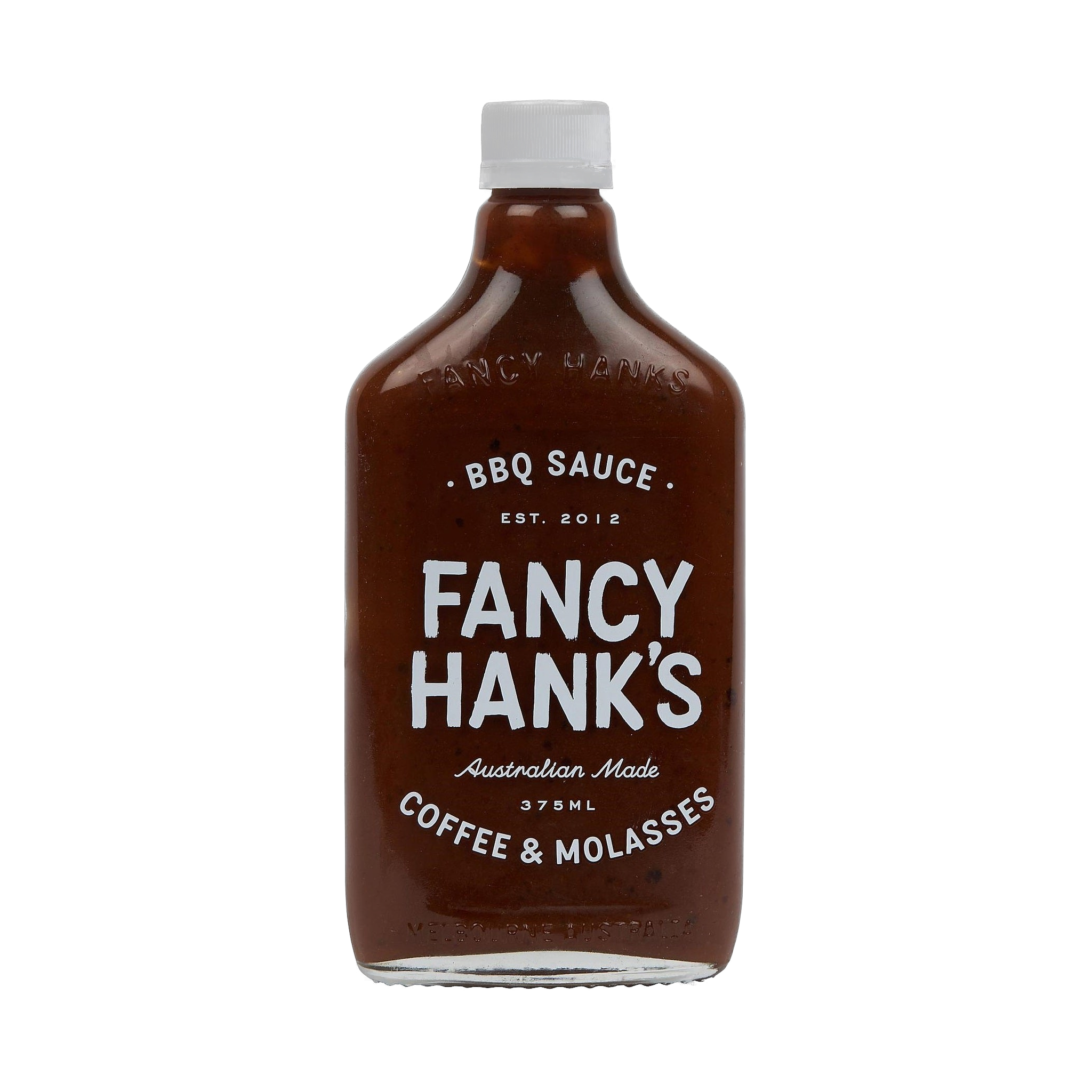 Fancy Hank's Coffee & Molasses BBQ Sauce 330ml bottle - silver medal Australian brisket sauce
