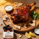 Flavour & Spice Moroccan Harissa Paste rubbed onto roast lamb before cooking