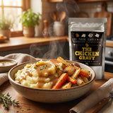 Four Saucemen The Chicken Gravy - creamy mash and roast veg with silky chicken gravy