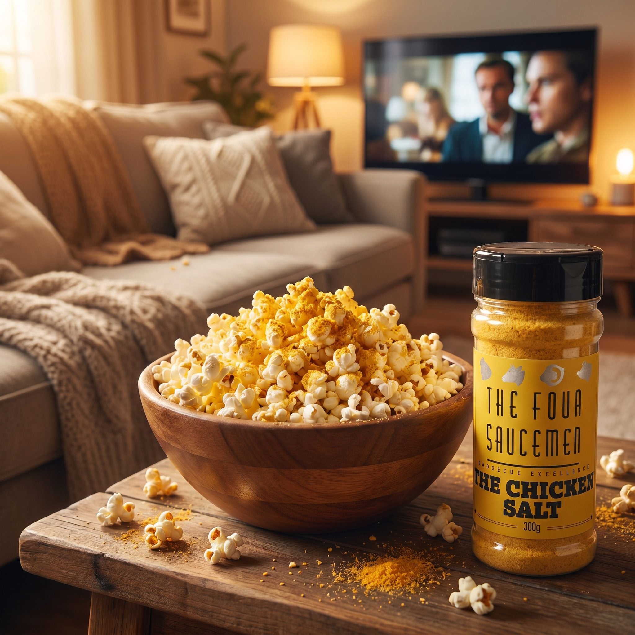 Four Saucemen The Chicken Salt - movie-night popcorn dusted with chicken salt