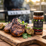 Four Saucemen Hawkes Bay Lime and Ancho Chilli Rub - grilled pork chops with smoky lime crust