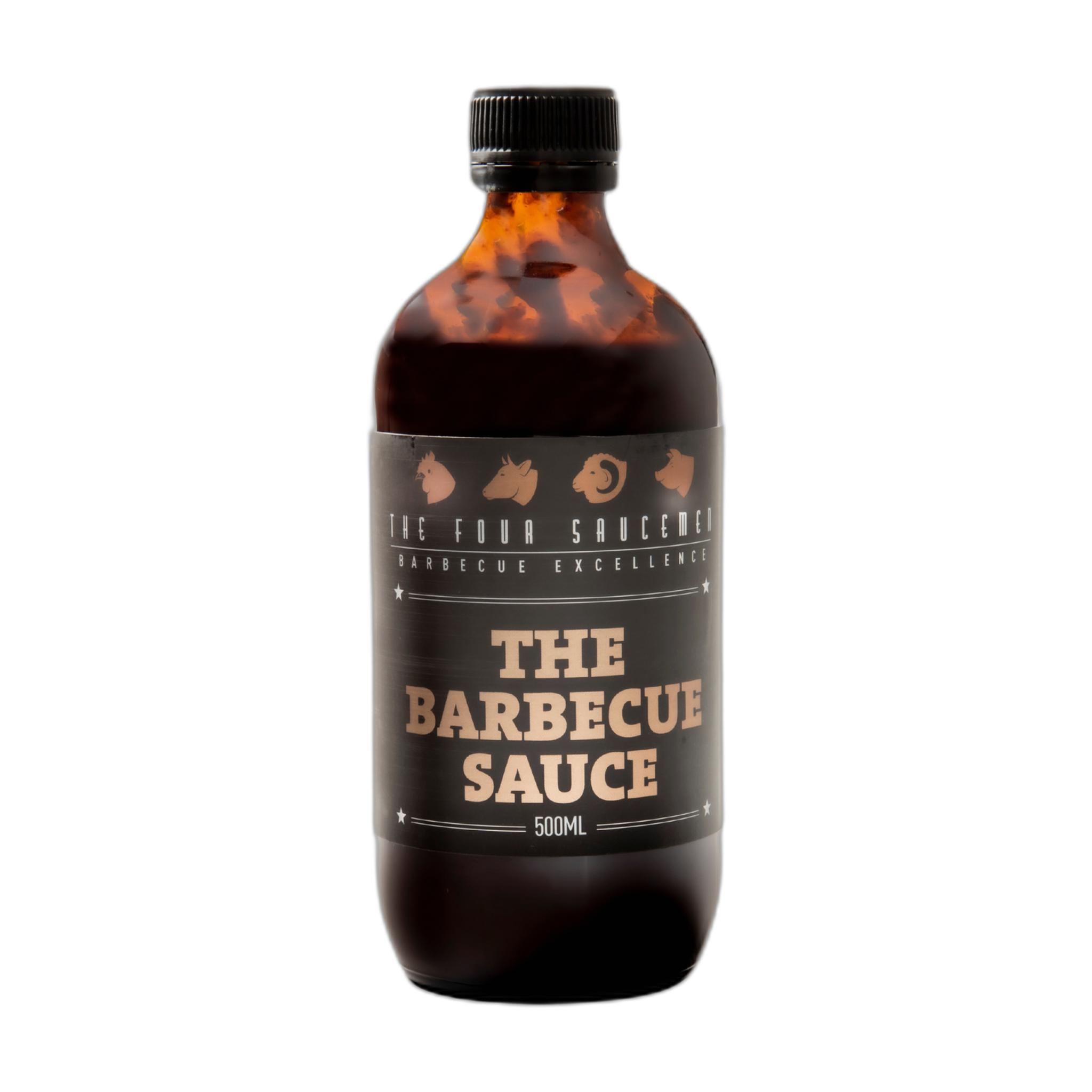 Four Saucemen The BBQ Sauce 500ml, front of bottle