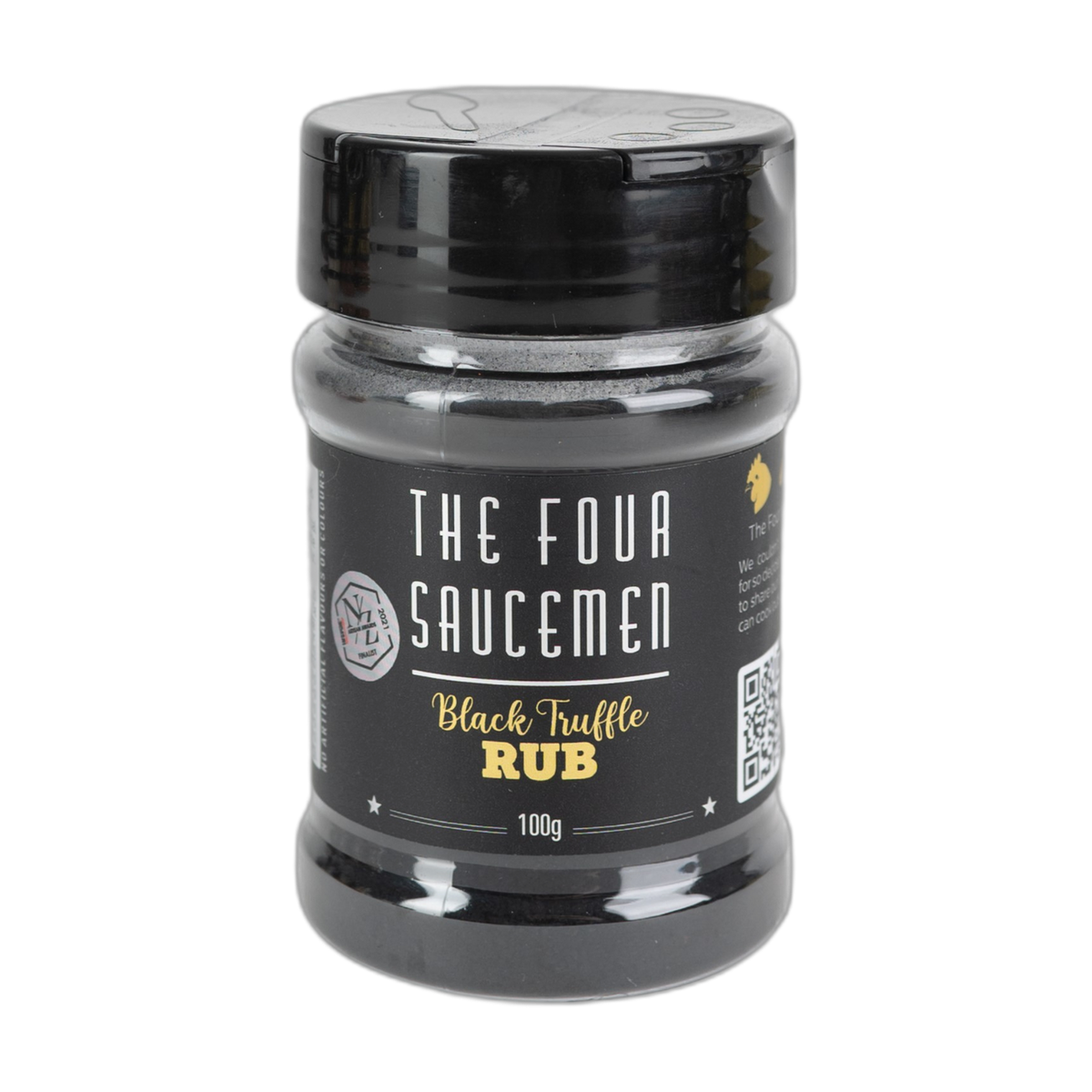 Four Saucemen The Black Truffle Rub 100g, front of jar