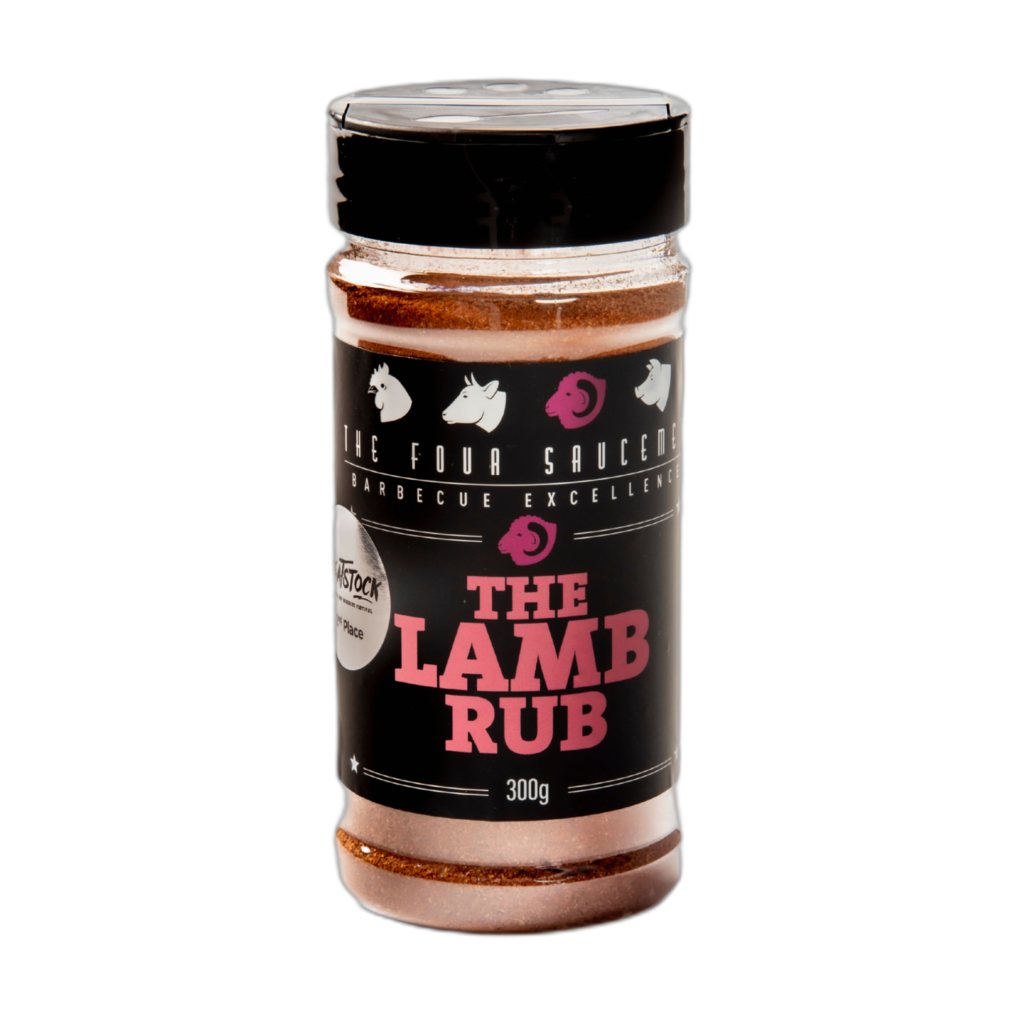 Four Saucemen The Lamb Rub 300g BBQ rub, front of jar