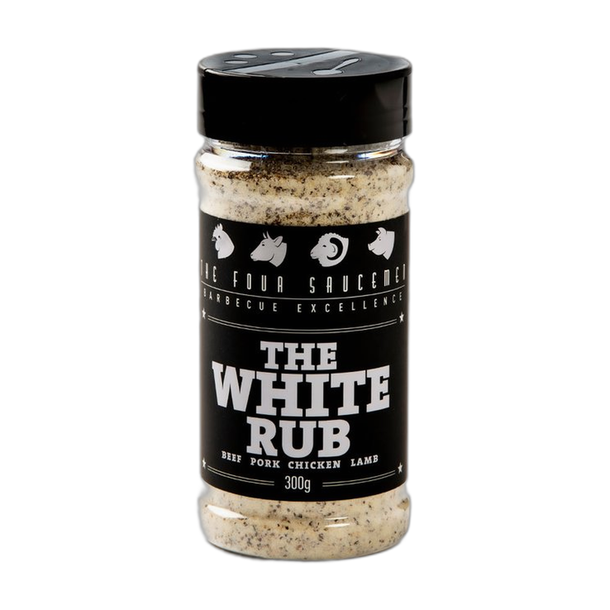 Four Saucemen The White Rub 300g, included in the High Steaks box