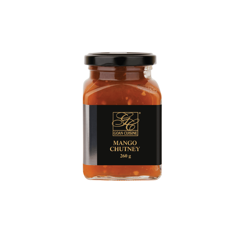 Goan Cuisine Mango Chutney 260g — front of jar lifestyle photo