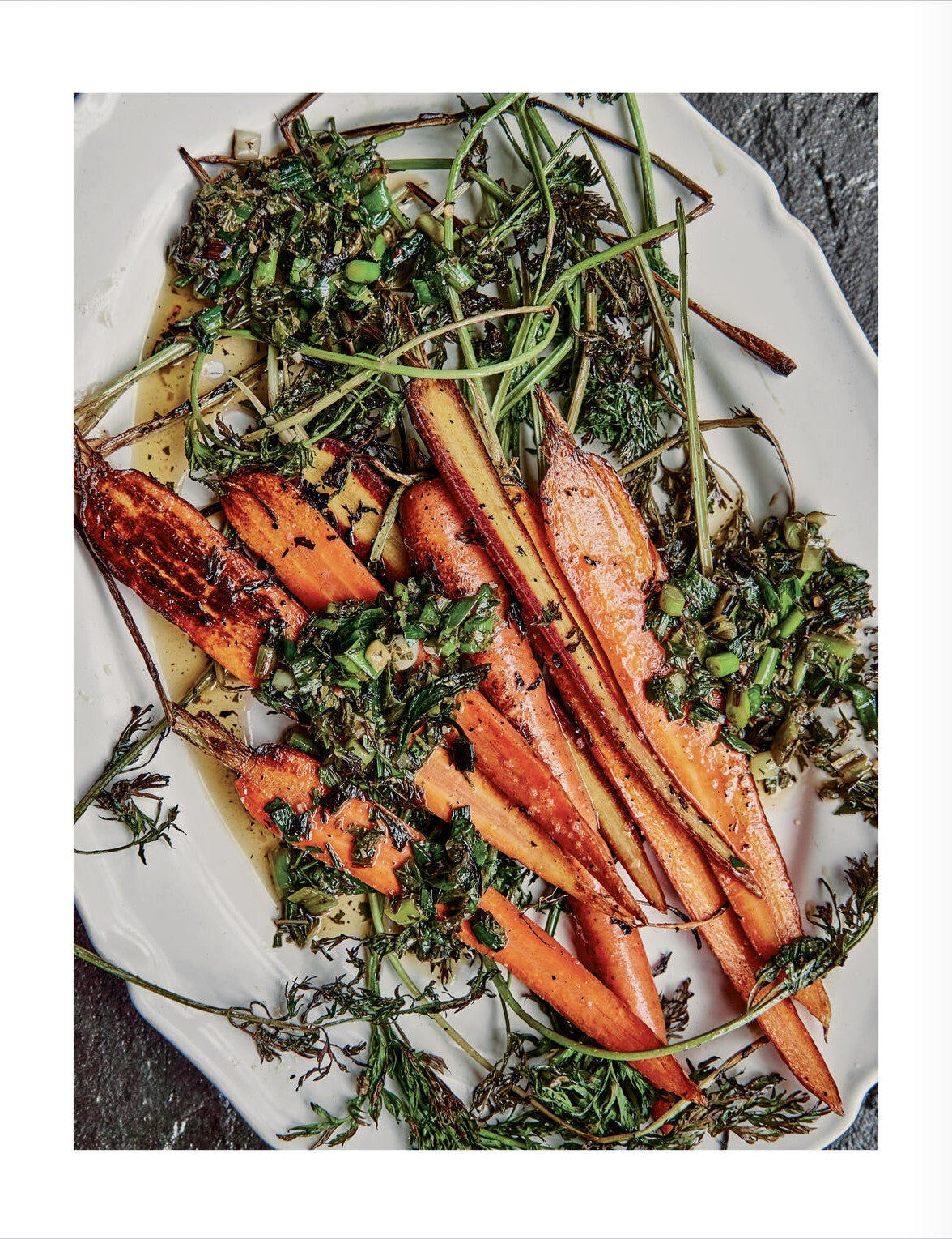 Green Fire by Francis Mallmann hardback cookbook — Young Carrots a la Plancha page