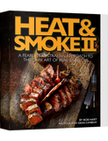 Heat & Smoke II by Bob Hart paperback cookbook — front cover with sliced smoked beef