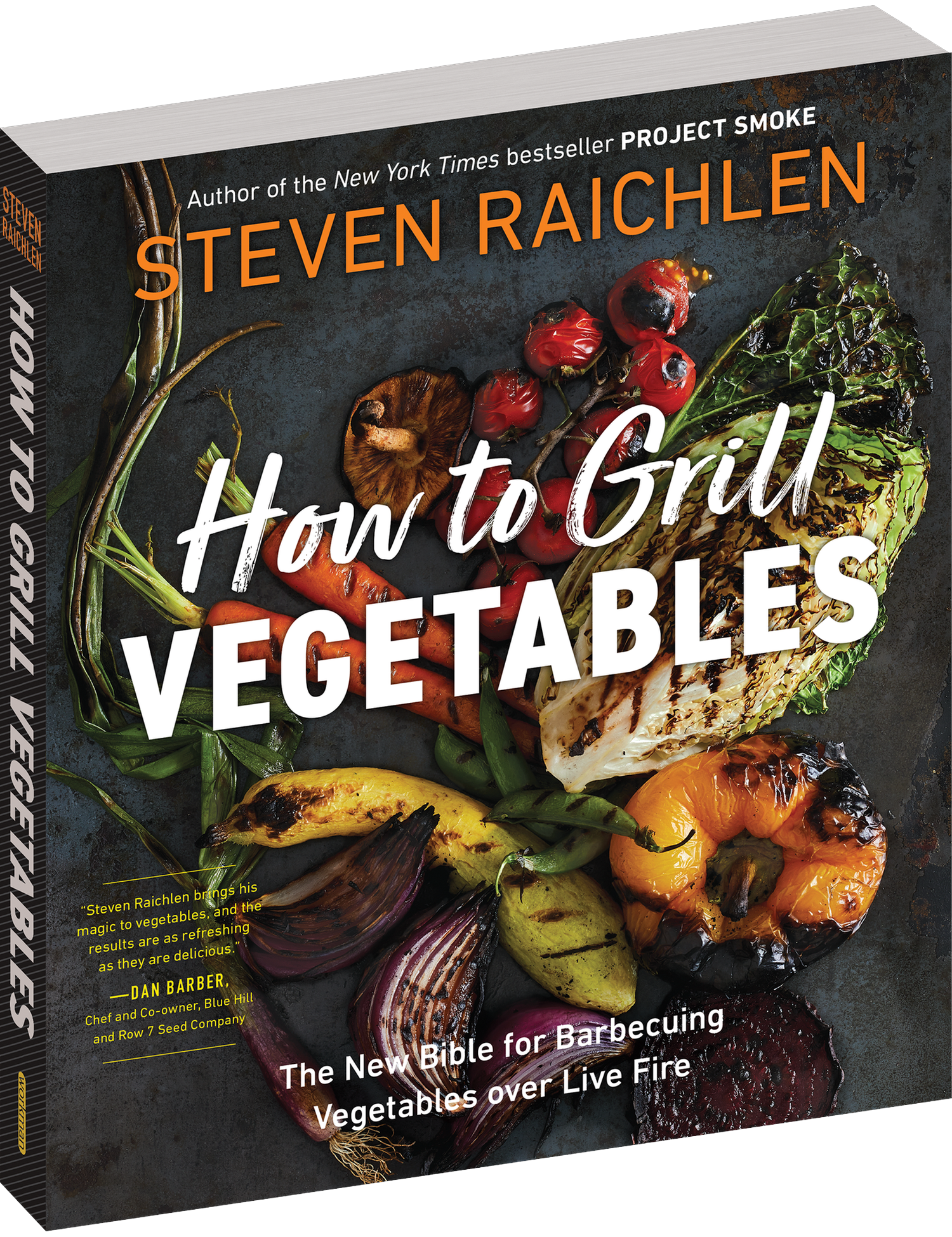 How to Grill Vegetables by Steven Raichlen paperback cookbook — 3D book shot