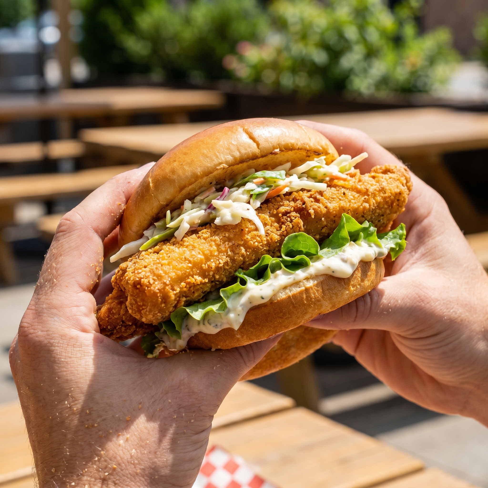 Elk Creek Delta Soul fish fry mix — a crunchy fried fish sandwich with slaw