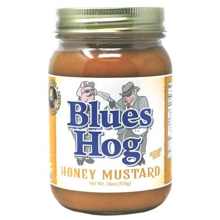 Blues Hog Honey Mustard Sauce 510g glass pint jar — front of the jar