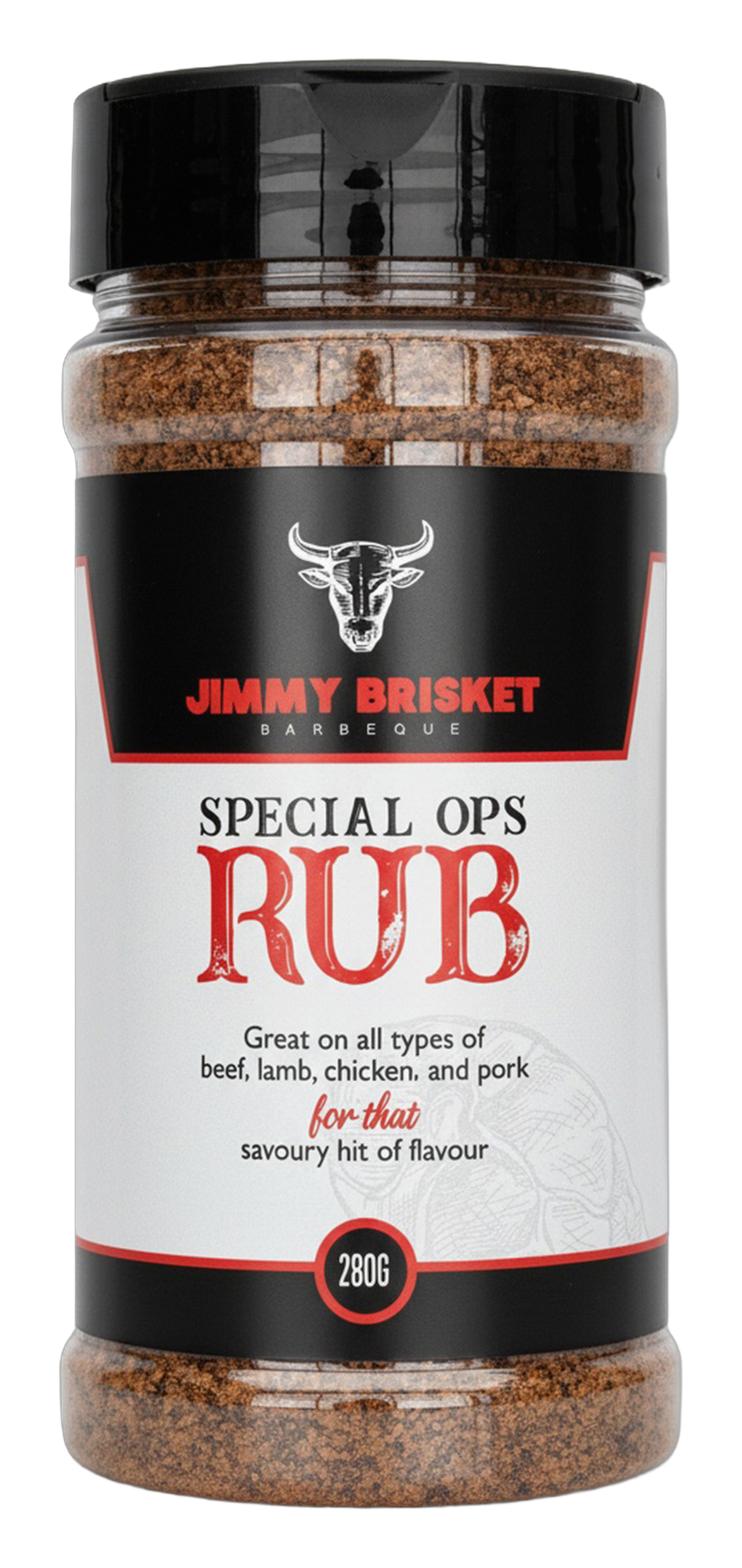 Jimmy Brisket Special Ops Beef Rub 280g shaker