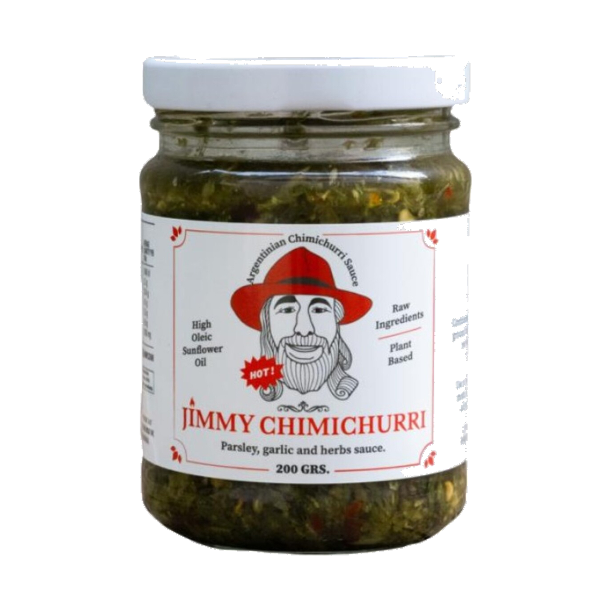 Jimmy Chimichurri Hot spicy Argentinian herb sauce 200g jar