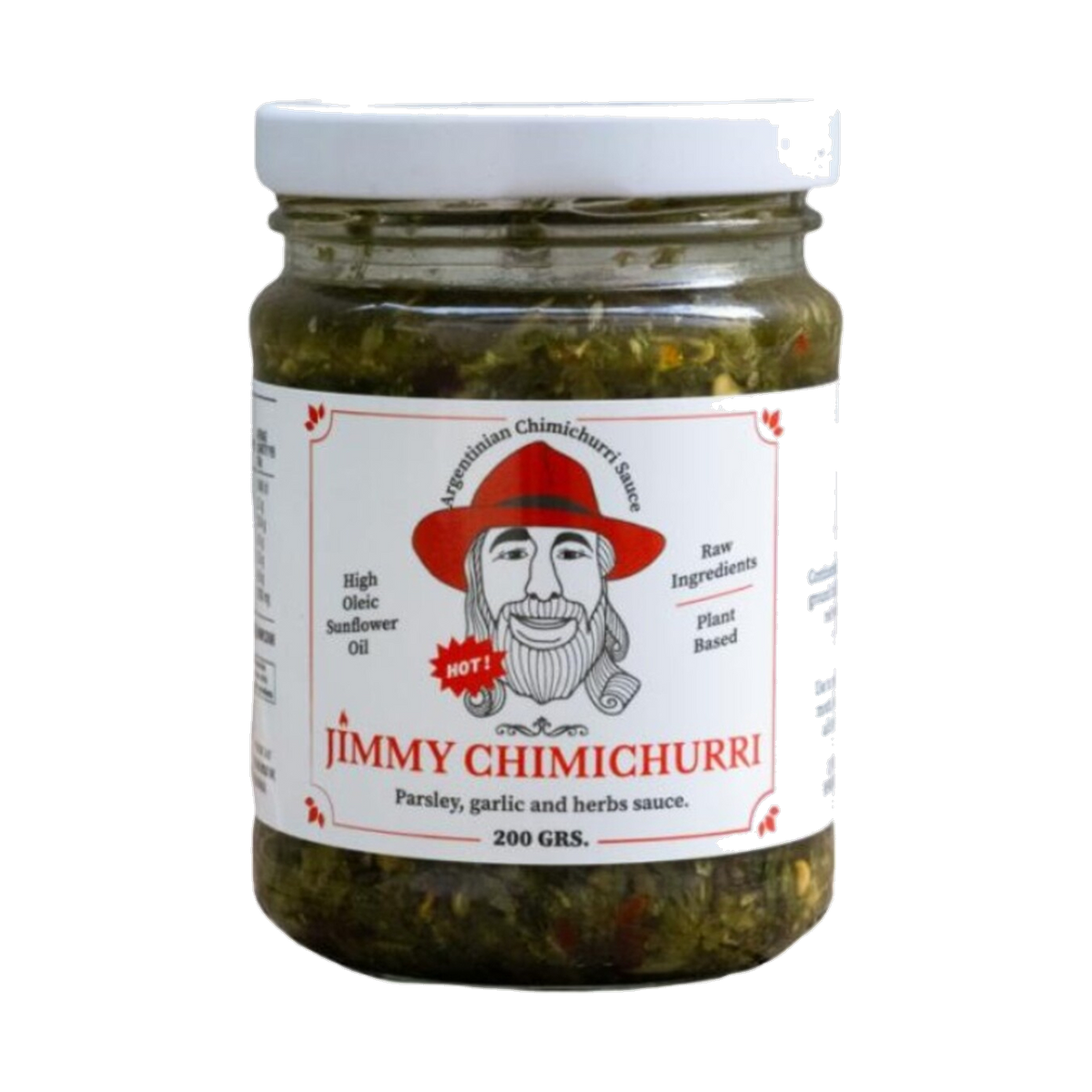 Jimmy Chimichurri Hot spicy Argentinian herb sauce 200g jar